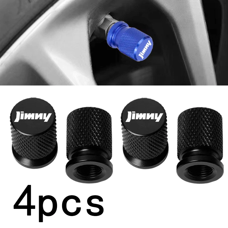 4PCS For Suzuki Jimny jb64 jb74 jb43 jb53 jb32 Accessories Car Wheel Tire Valve Caps Tyre Stem Covers Airdust Waterproof