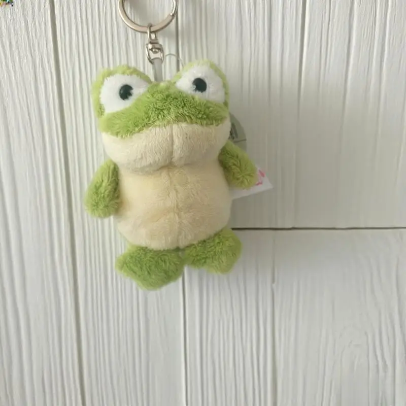 Cartoon Cute Green Little Frog Plush Toy Pendant Cute Animal Plush Toy Keychain Backpack Decoration Plush Pendant Festival Gift view 4
