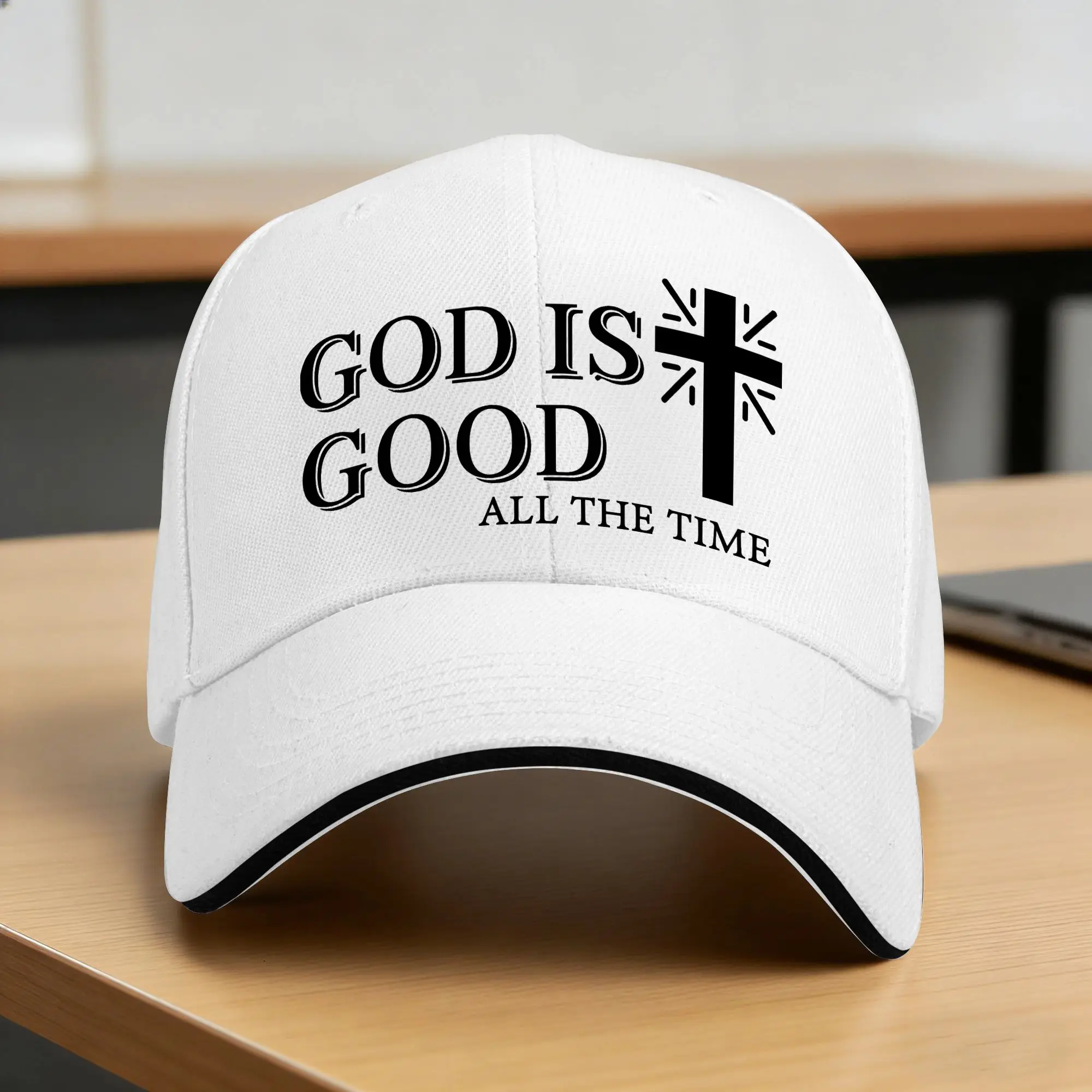 Gorra de béisbol unisex personalizada con cruz cristiana de Jesús, gorra trucker con visera para deportes al aire libre, gorra snapback, idea de regalo.