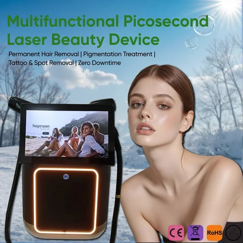 2 In 1 808Nm Diode  Hair Removal Picosecond Laser Tattoo Removal Machine Professional Skin Rejuvenation Pigment Freckle Rem