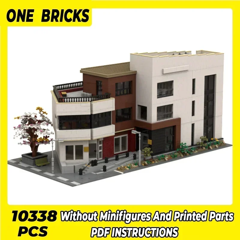 

Moc Building Blocks Modular Street View Cultural Center Technical Bricks DIY Assembly Construction Toys For Childr Holiday Gifts