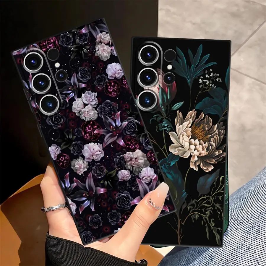Simple Flower Funda Phone Cover Case for Samsung Galaxy S26 Ultra S25 Plus S10 S9 S21 FE S23 S20 Ultra Note 20 8 9 10 S24