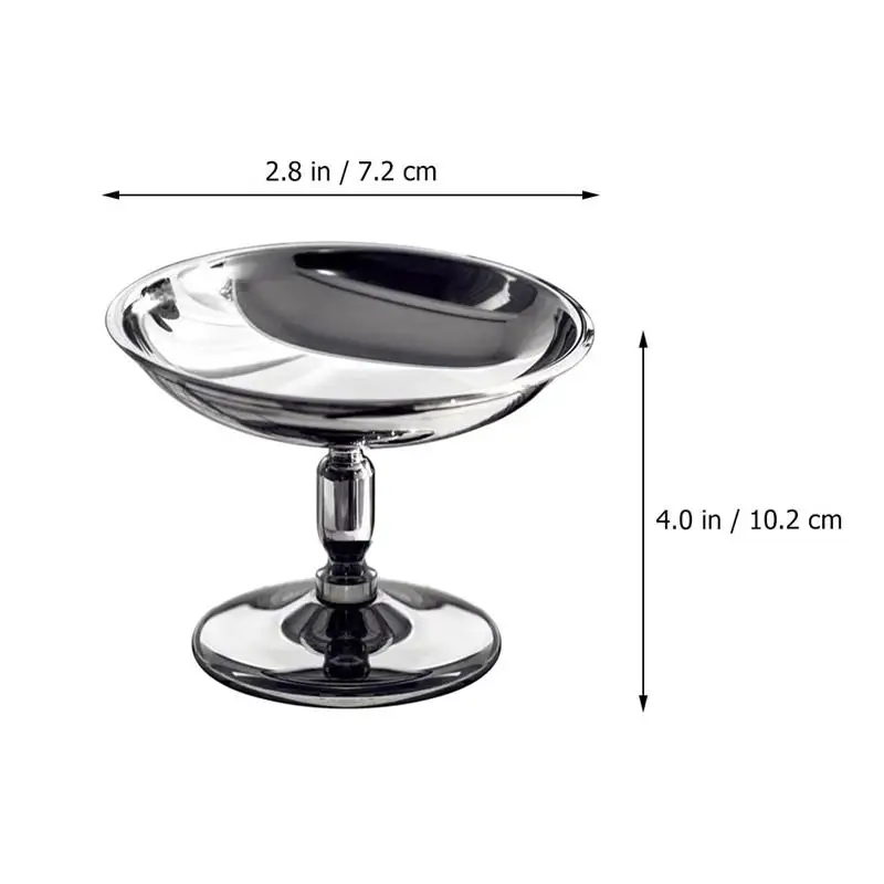 Fruit Snack Ice Cup Stainless Steel Dessert Cup Dessert Serving Dish Multi-Function Silver Containerss For Hotel Party