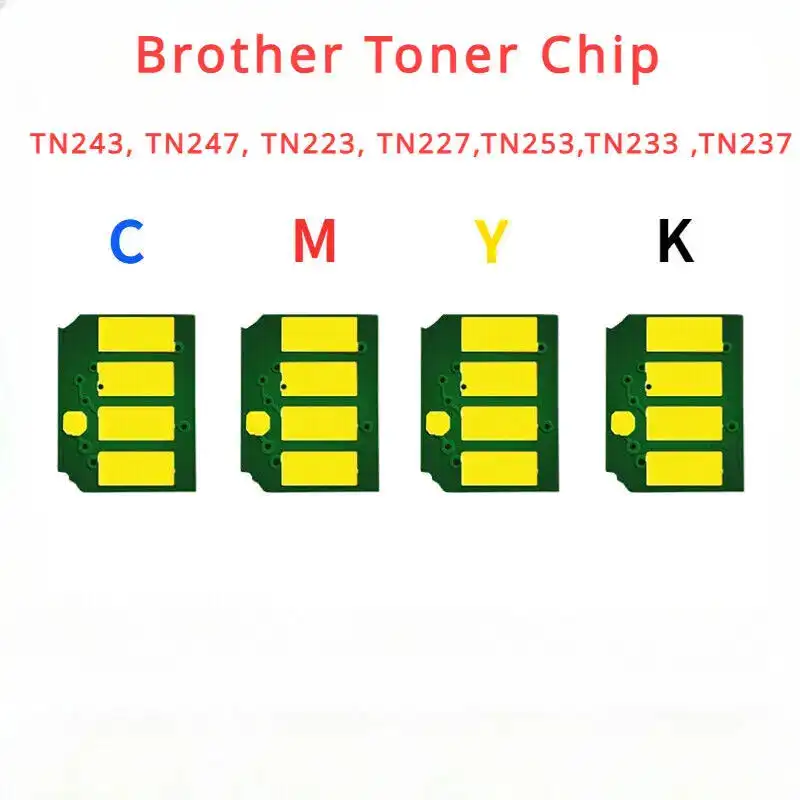 Toner Chip TN243, TN247, TN223, TN227,TN253,TN233 ,TN237 for Brother HL L3210 CW L3230 CDW L3270 MFC L3710 L3750 L3770 L3730