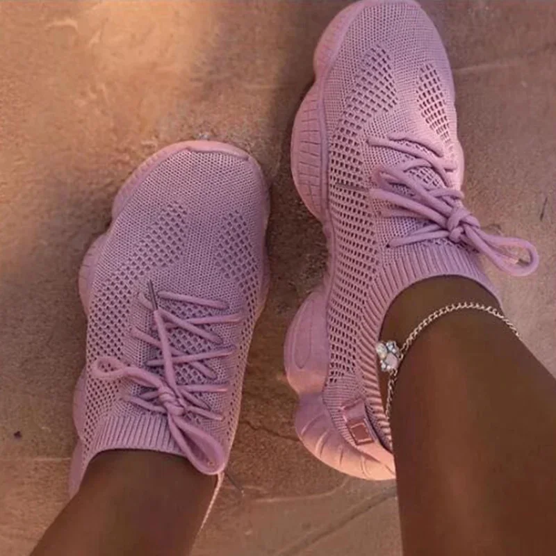 Women Sneakers Mesh Shoes Flats Breathsble Walking Casual Sport Shoes Female Comfort Ladies Plus Size Tenis Feminino Gym Shoes
