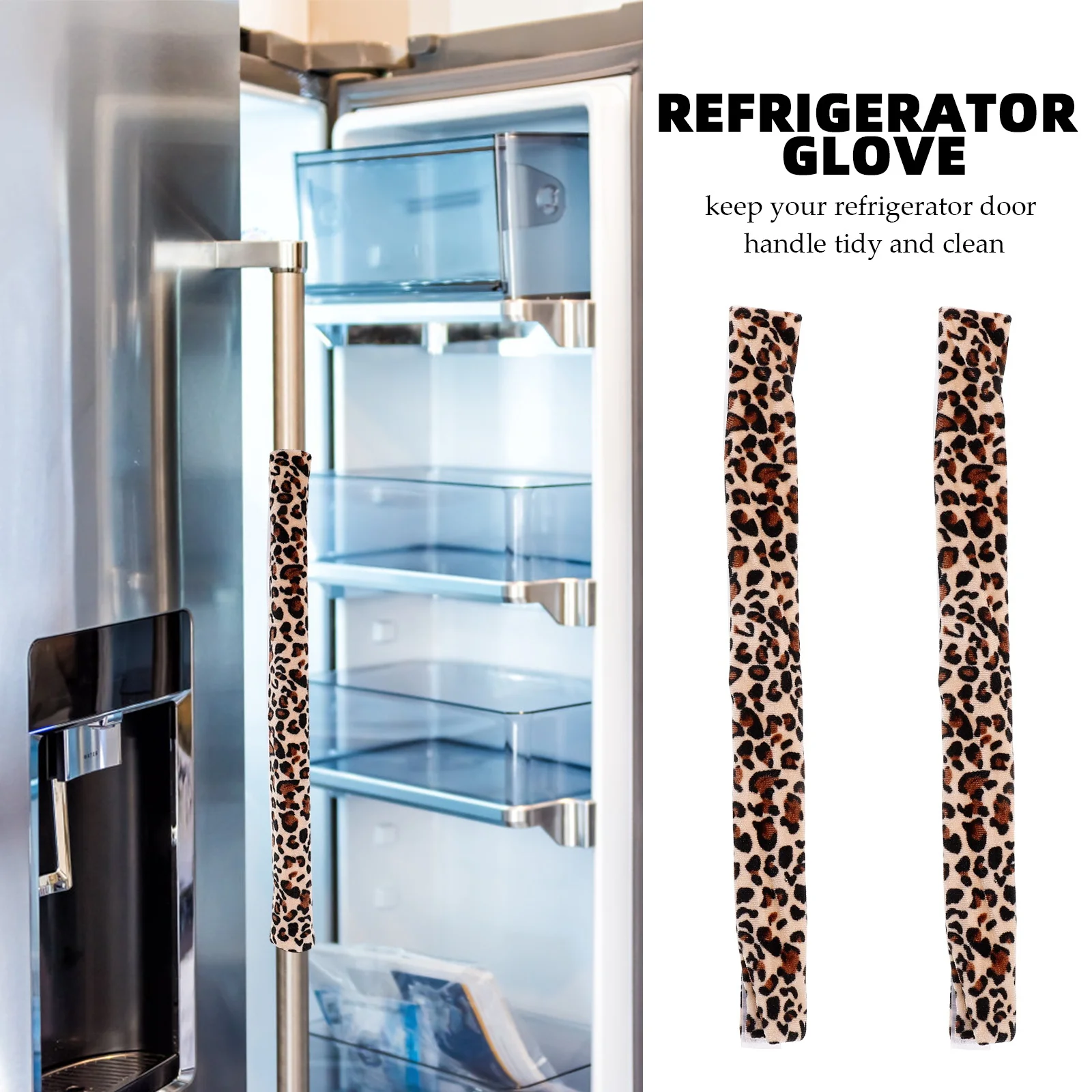 

2Pcs Non-Slip Appliance Handle Cover Refrigerator Door Protector Stain Resistant Oil Proof Kitchen Decor Accessory