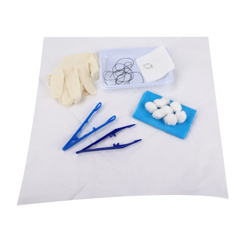 5pcs Disposable Sterilized First Aid Suture Kit Medical Wound Care Set for Debridement Closure & Dressing Change Accessories