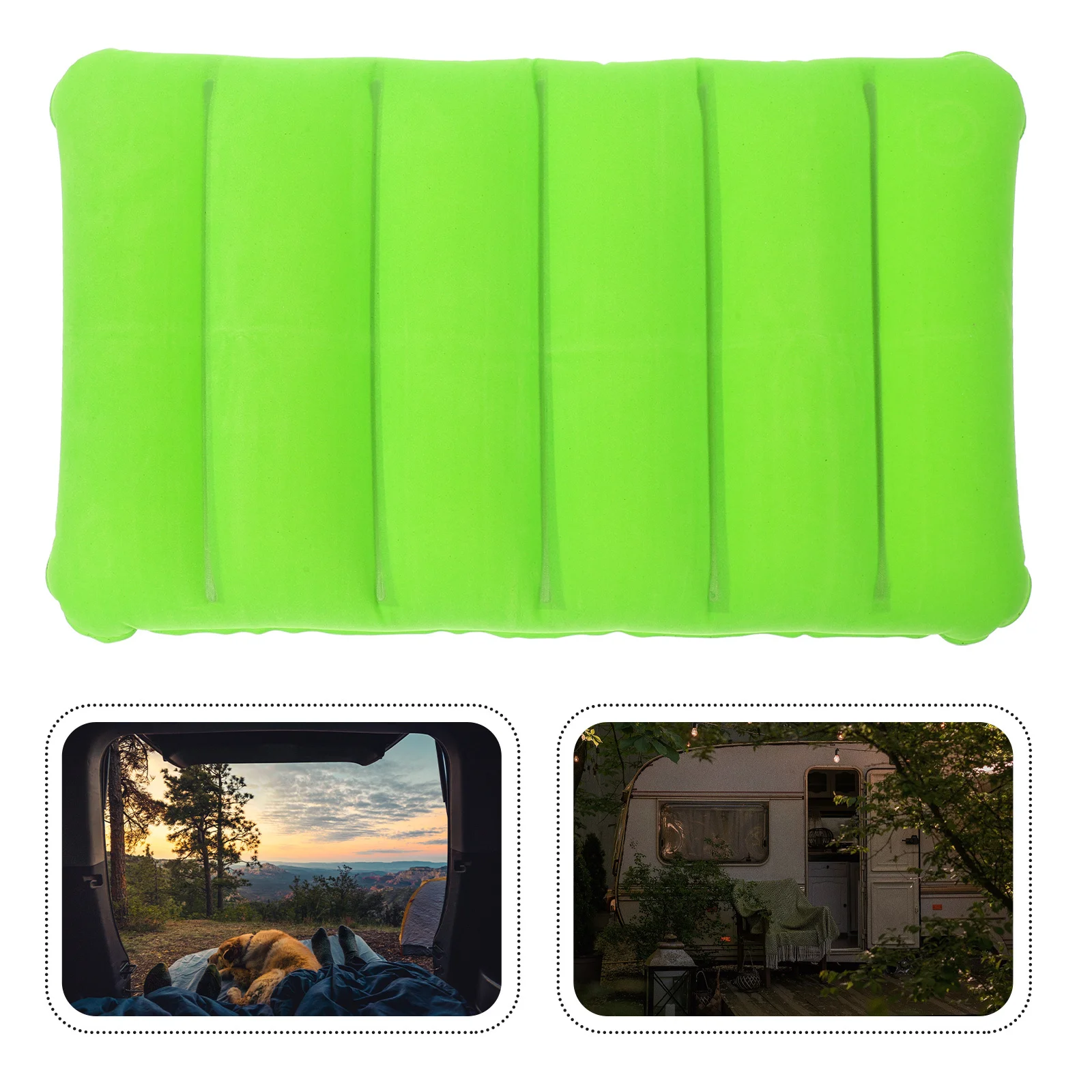 1 قطعة وسادة قابلة للنفخ للسفر التخييم المحمولة وسادة النوم سميكة يستريح وسادة سيارة مكتب في الهواء الطلق الظهر #3