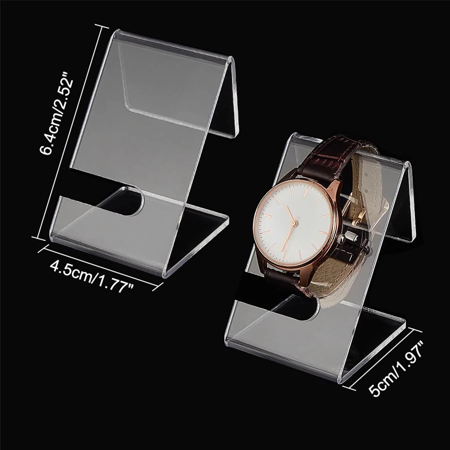 Acrylic Watch Display Stands Clear Watch Holder Organizer Jewelry Watch Rack Single Watch Display Holder Showcase