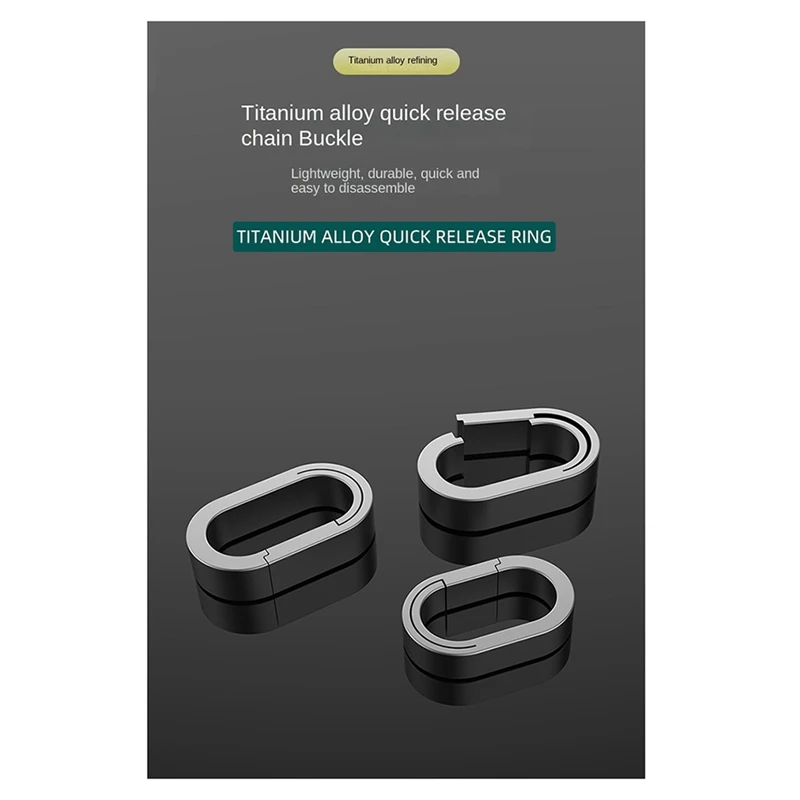 Smart-4 шт., мини-брелок из титанового сплава, пряжка, универсальный разъем, универсальное кольцо, вспомогательное кольцо