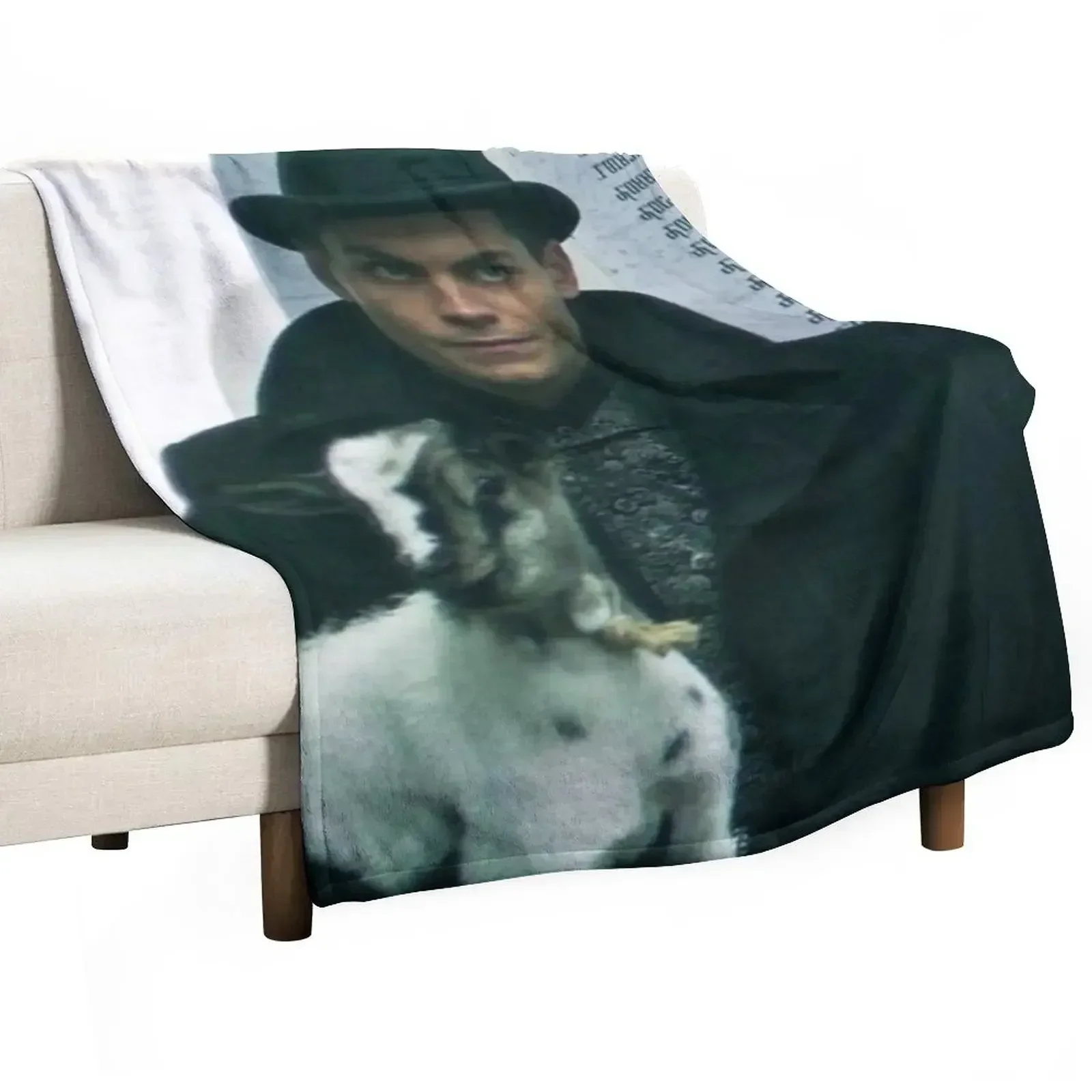 Kaz with the Milo the goat Throw Blanket Soft Beds Warm Retros Comforter Hair Blankets For Sofas Blankets