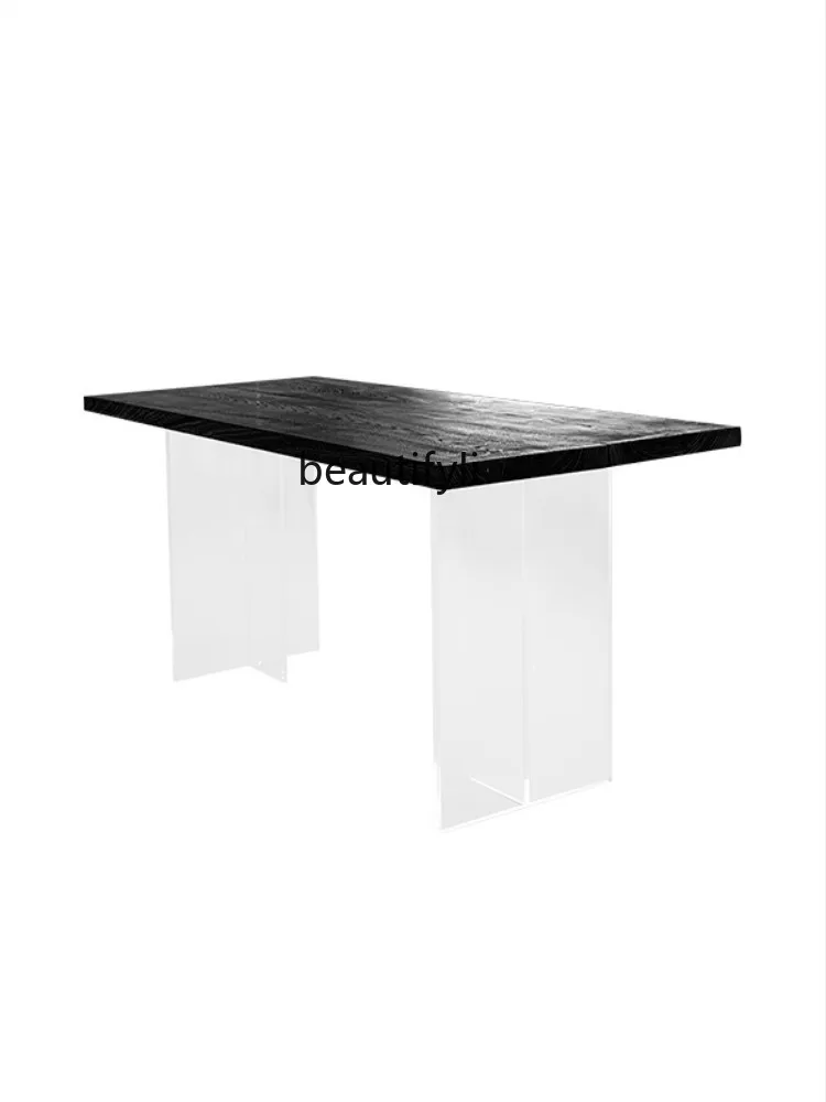 Miji Style Acrylic Creative Island Table Solid Wood Large Board Hanging Tea Table Designer Display Table