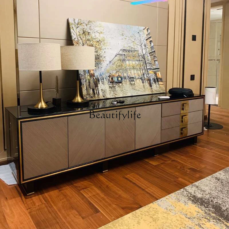 

13Light Luxury Coffee Table TV Cabinet Combination Modern Minimalist Neo-Classical Floor Cabinet