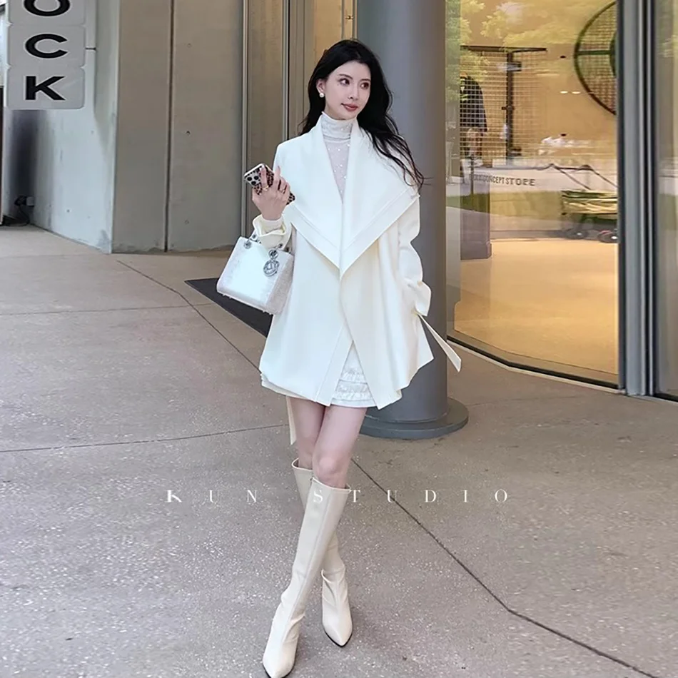 

Brown Trench Women'S Fashionable Raincoat Sweatshirt Leisure Formal Evening Autumn Winter Simple Japanese Traditional Upper