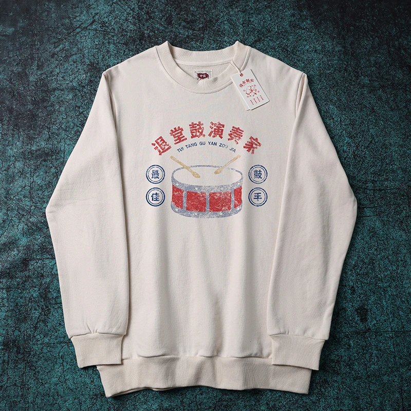 

Xie Xianen Retro 80s Funny Chinese round Ne Sweatirt Long Sve ex Crew Ne Pullover Antimicrobial Thiened Casual