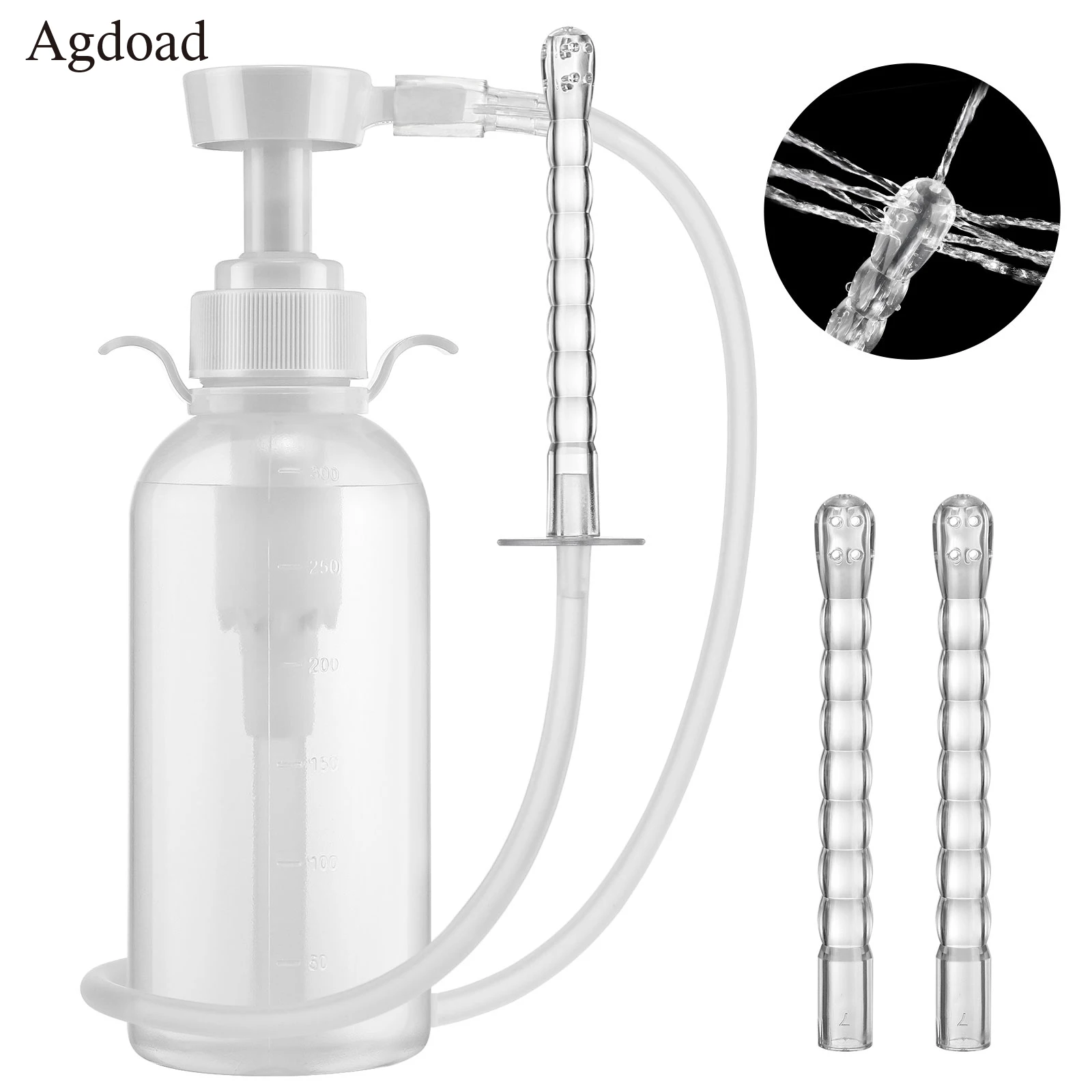 Limpiador Vaginal Agdoad, Ducha Anal, Herramienta de Enema Reutilizable, Irrigador Vaginal Médico, Jeringa de Limpieza Anal, Lavador Vaginal Femenino