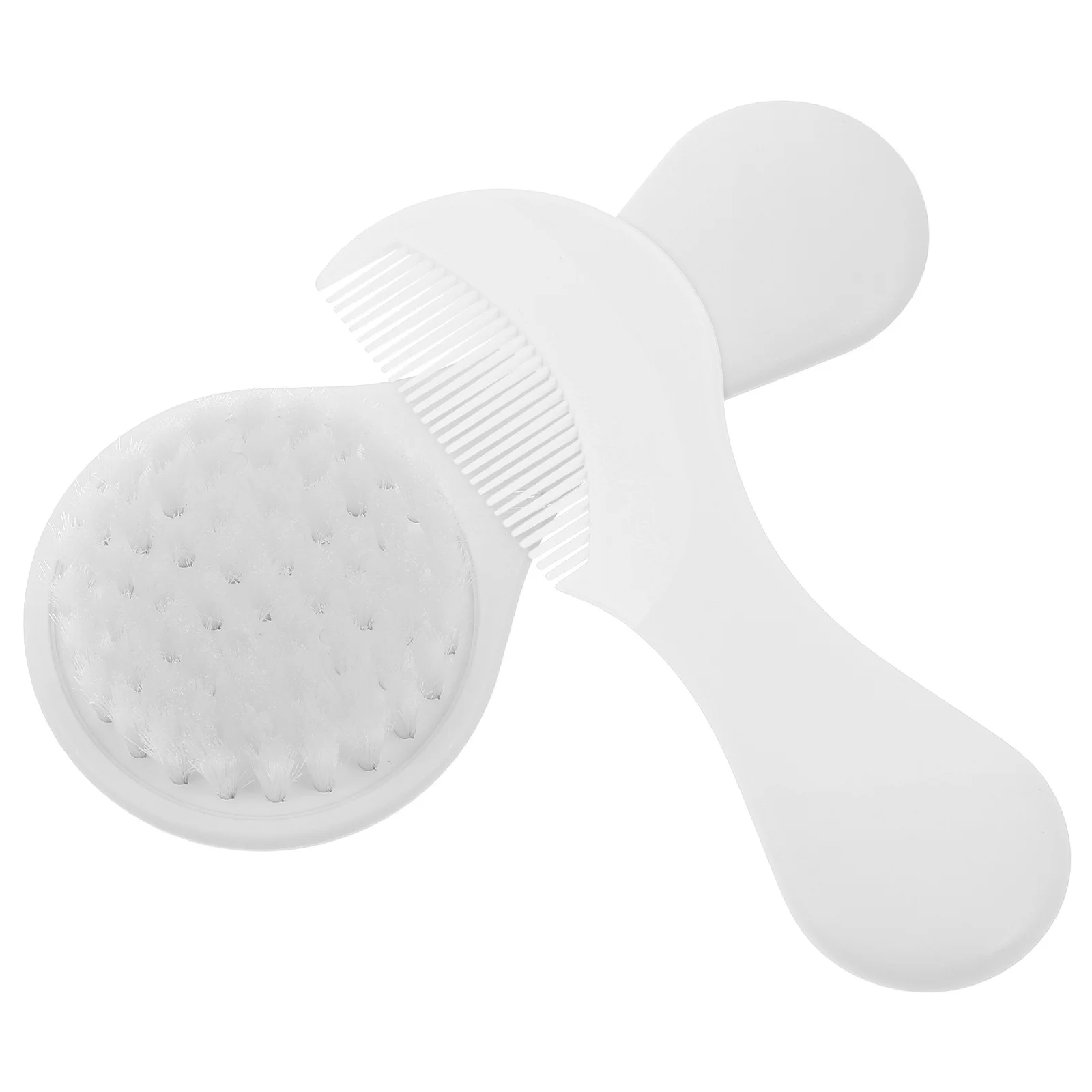 

2Pcs Hair Brush and Comb Set Gentle Scalp Massage Cradle Cap Removal Newborn Toddler Grooming Baby Hair Brush