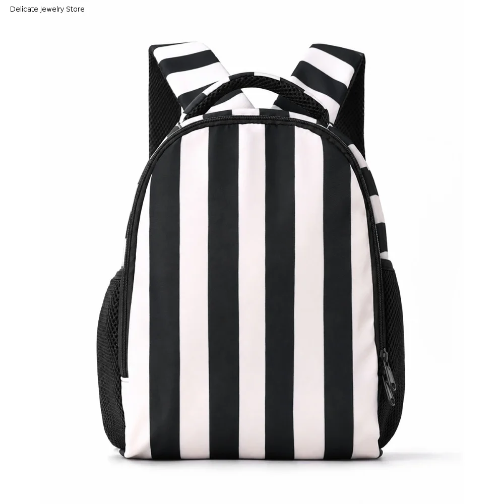 Fashionable Korean-style Striped Backpack Preppy Style Waterproof Large Capacity School Bag Durable Cute Rainbow Kids Backpack