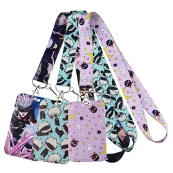 Credential Holder Anime Lanyards ID Badge Card Holder Keychain Phone Strap Kawaii Gifts