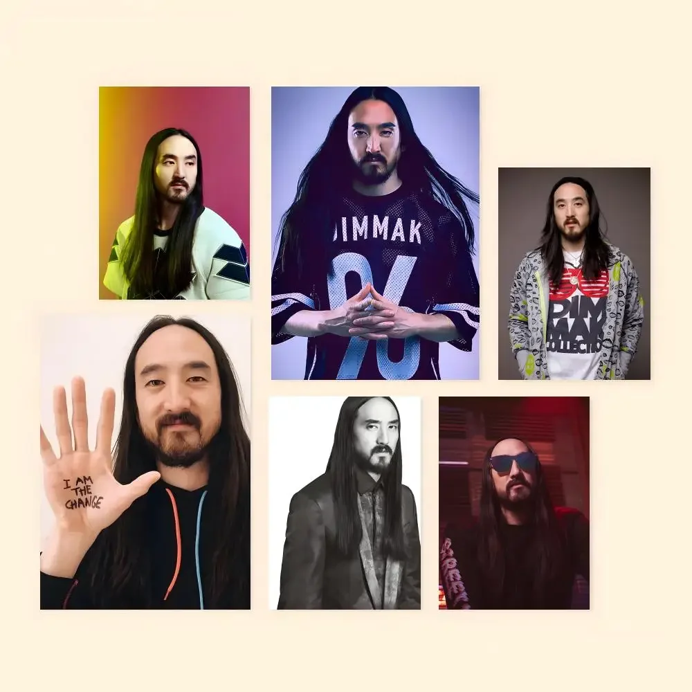 Music S-steve A-aoki Poster Waterproof HD Wall Art Decal Self-Adhesive Aesthetic Decor For Home Living
