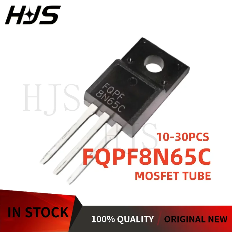 10/20/30Pcs FQPF8N65C FQPF8N65 FQPF 8N65 MOSFET Field effect Transistor TO-220F In Stock