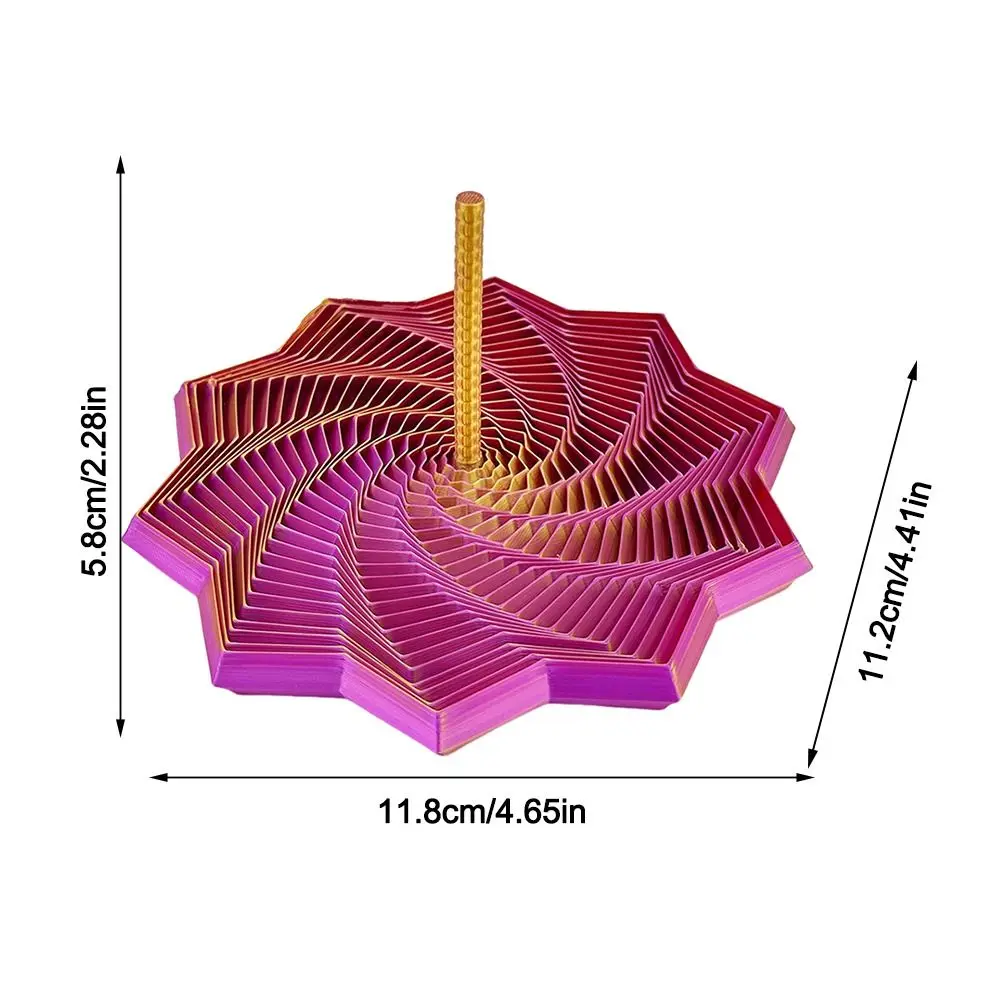 PLA Expanded Sensory Fidget Star 3D-gedruckte wirbelnde Spirale Fidget Stressabbau mit Griffen Desktop-Dekompression