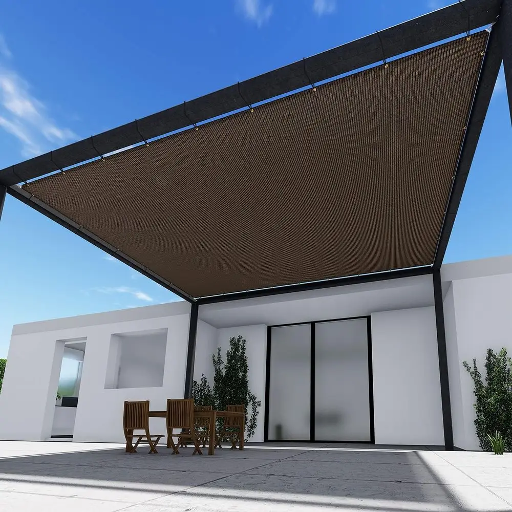 

Ткань для затенения 13' x 26' с люверсами, прямой тент-парус для защиты от солнца, УФ-блокирующая ткань для патио, террасы, навеса для автомобиля, двора, перголы