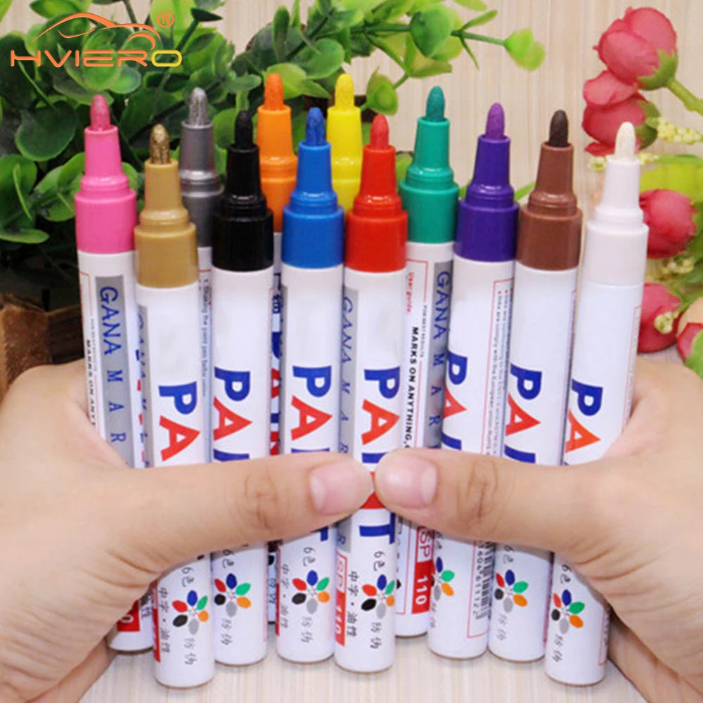 

12-color Paint Marker Waterproof Tire Lettering Metal Doodle Pen Non-fading Industrial Steel Permanent Quick-drying Oil Graffiti