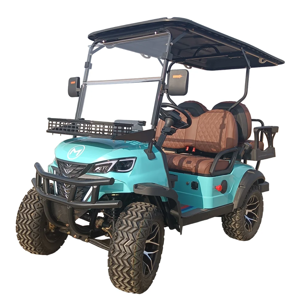 4-Seater High Speed 72V Lithium Battery Hunting Golf Buggies Cart Mini Electric Lifted Buggy Golf Carts 7000W Beach Golf Cart