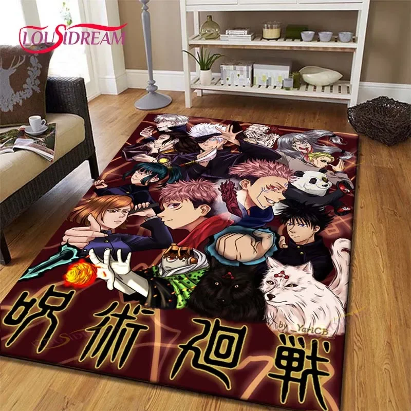 

Game Room Anime J-Jujutsu Kaisen Large Area Carpet Rug for Living Room Bedroom Decor Playing Door mat entrance door Decoration