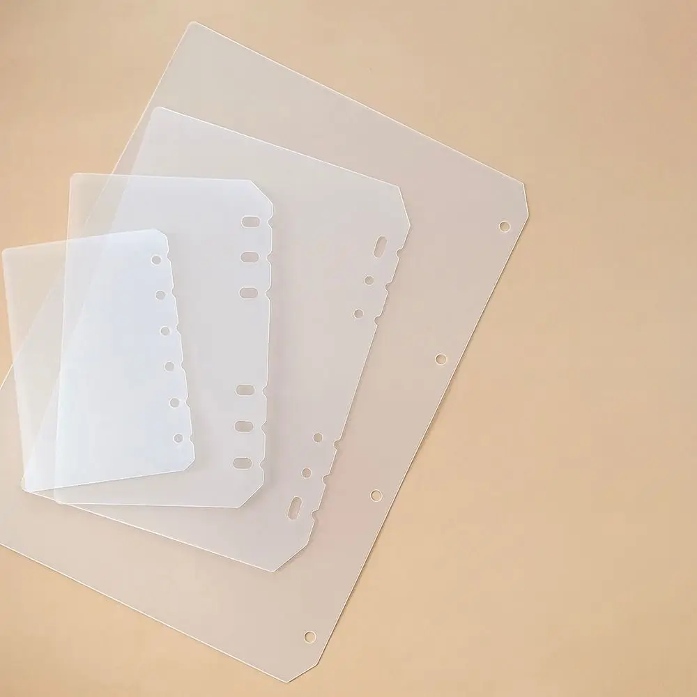 10Pcs A4 A5 A6 A7 Notebook Divider Matte Stationery Accessories Inner Paper Separator Universal PP Binder Organizer Baffle view 2