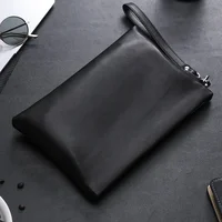 SENOFAN 2025 bolso de mano para hombre, bolso tipo sobre, bolso de mano de piel de oveja auténtica, cartera, bolso de mano para hombre, bolso de teléfono de negocios para hombre