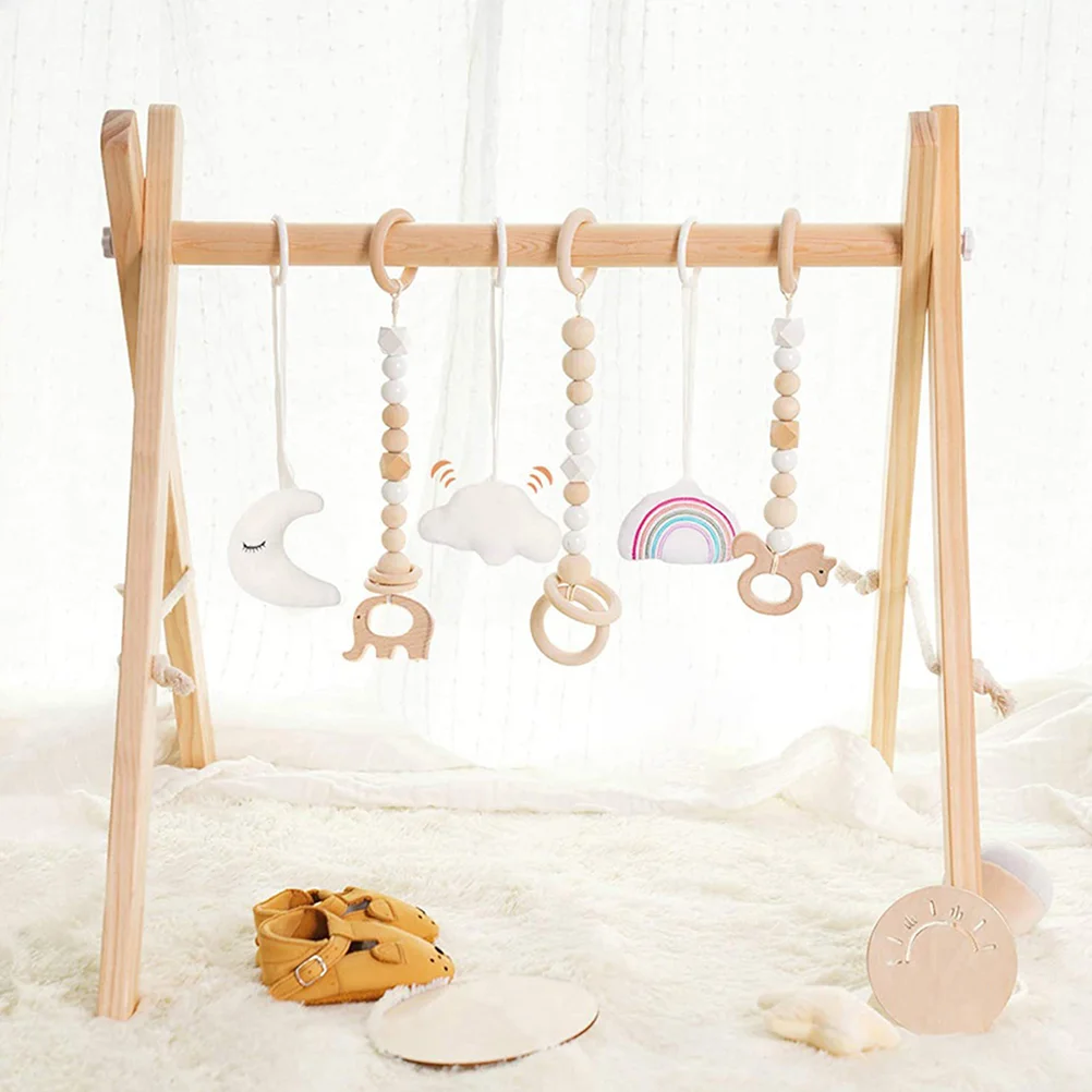 6-delige babyspeelgoedbel Kid Rings Gym Toys Hangende kinderen Kids Speeltoestel Pluche bijtring