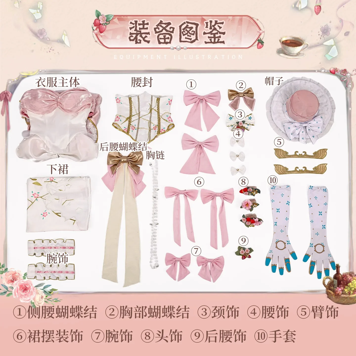 DUDU-SR ‌Identity V ‌Doctor‌ Emily Dyer Wild Strawberry Cosplay Costume Carnival Halloween Anime Game Role Play Wig Shoes view 6