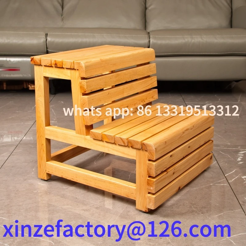 

Customizable step stool oak double pedal cask
