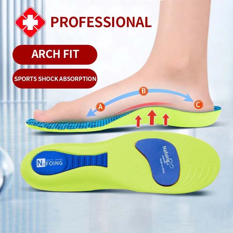 

Orthopedic Insoles for Feet Sport Shock-absorbing Insole for Shoes Arch Support Plantar Fasciitis Templates Pads Men Women2027