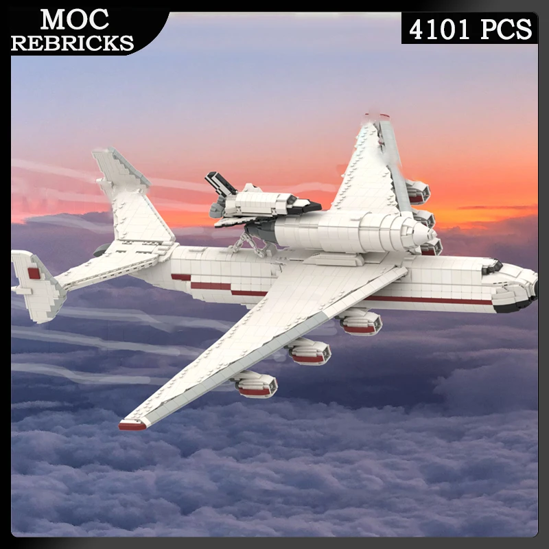 WW II Military Weapons Air Force Antonov AN-225 Carrierplane MOC Building Block Aircraft Model Brick Toys Children Gifts