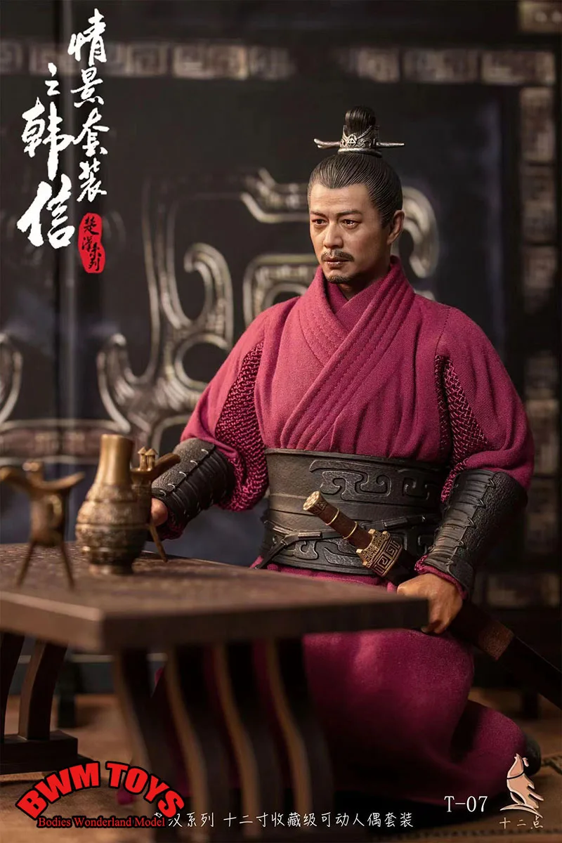 Collectible T-07 1/6 Scale Chu Han Series Ancient Chinese General Han Xin Full Set 12” Male Solider Action Figure Toys For Fans