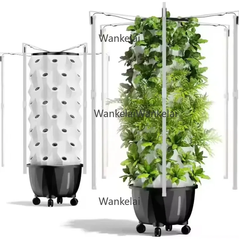 

High-Tech Pineapple Tower Hydroponics System New Garden LED Light Equipment Home Use Irrigation Hydroponics Motor Core