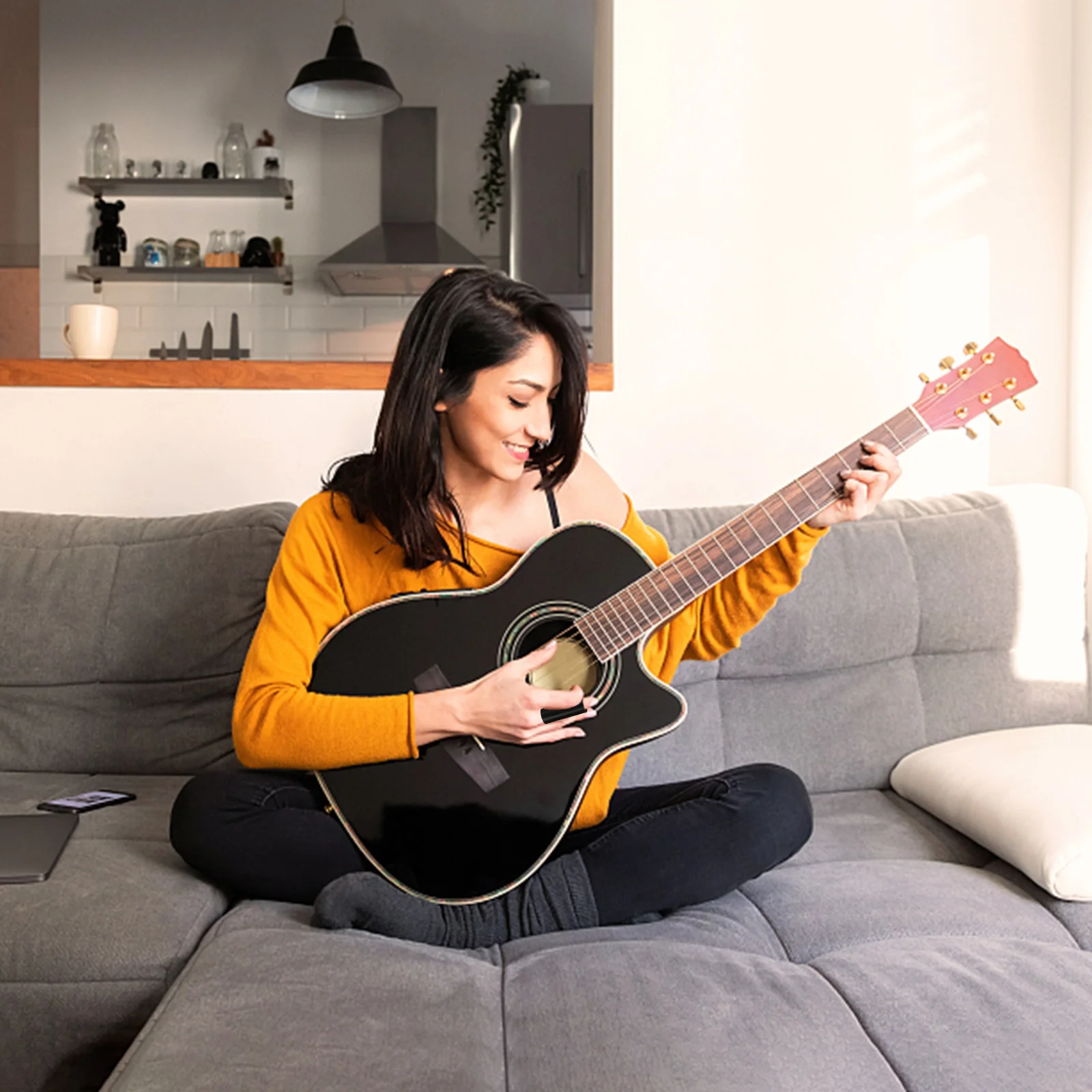 1 set di accessori per diapositive per chitarra portatili, uso liscio e sicuro, non danneggia il dito, eccellente intonazione, suono chiaro e luminoso