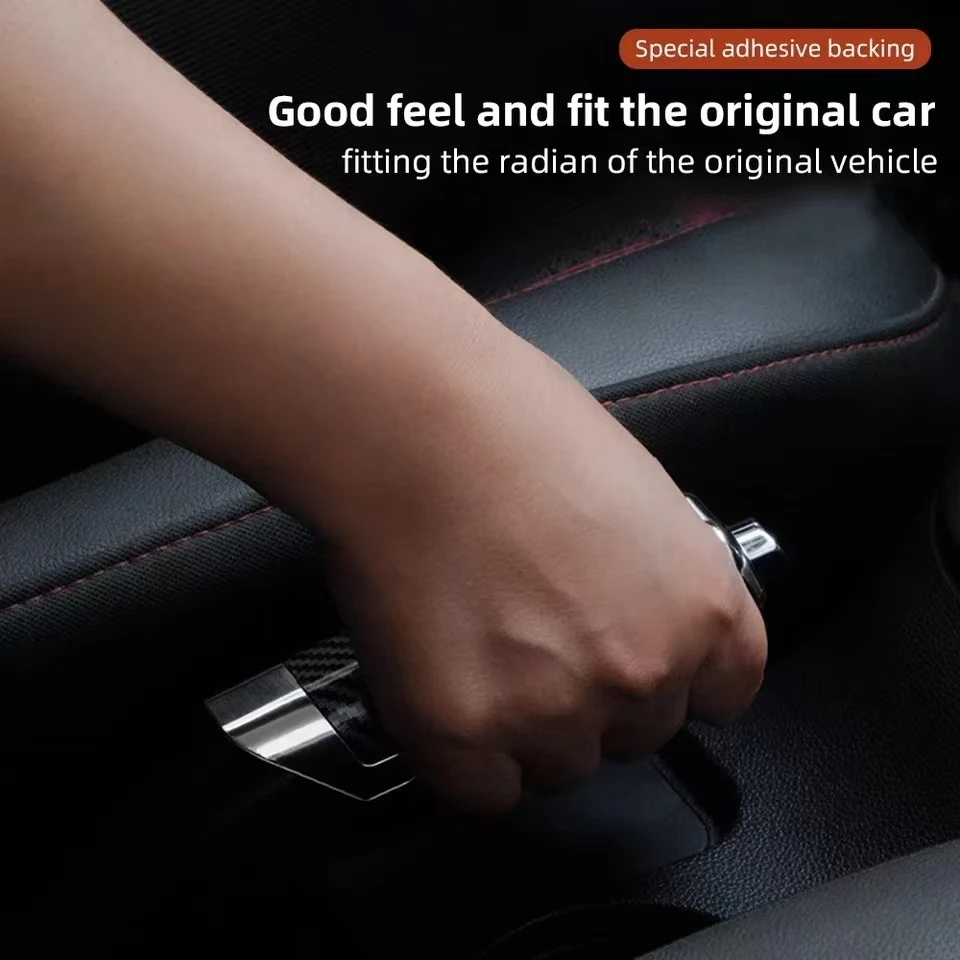 Universal Car Handbrake Grips Hand Brake Cover Protection Cover Carbon Fiber Parking Brake Decoration Shelnterior Accessories image 4