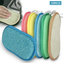 10PCS Kitchen Sponges - Dual Sided Scrub Sponge for Dishes, Pots, Pans Non-Scratching Washable and Reusable Sponges for Bathroom