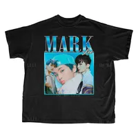 Nct 127 Mark Retro Tee Energetic Short Sleeve Customize Ladies Over Size T-Shirt Soft Breathable