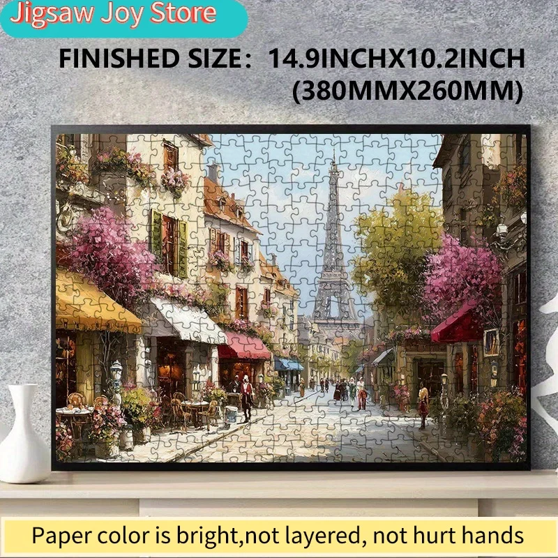 1 Box () Paris Puzzles Suitable for Adults: Eiffel Tower - Challenging Brain for Party Games, Family Activities, Travel-Themed