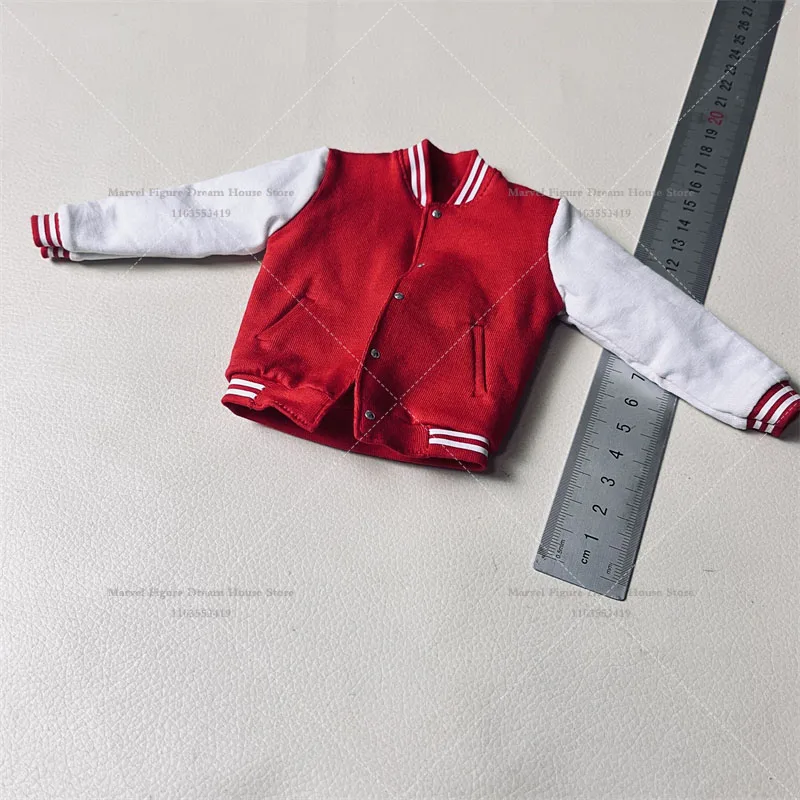 DG085 1/6 Scale Color-Blocking Stripes Baseball Sportswear Style Cardigan Jacket Male Clothes For 12-inch Action Figure Soldier