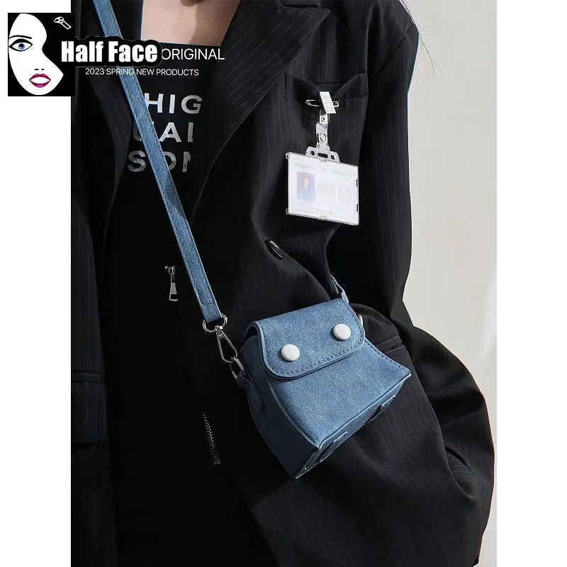 Y2k würzige Mädchen Harajuku Damen Gothic Handtaschen Punk Design Advanced Blue One Shoulder Lolita vielseitige Cross body Mini Taschen Tasche