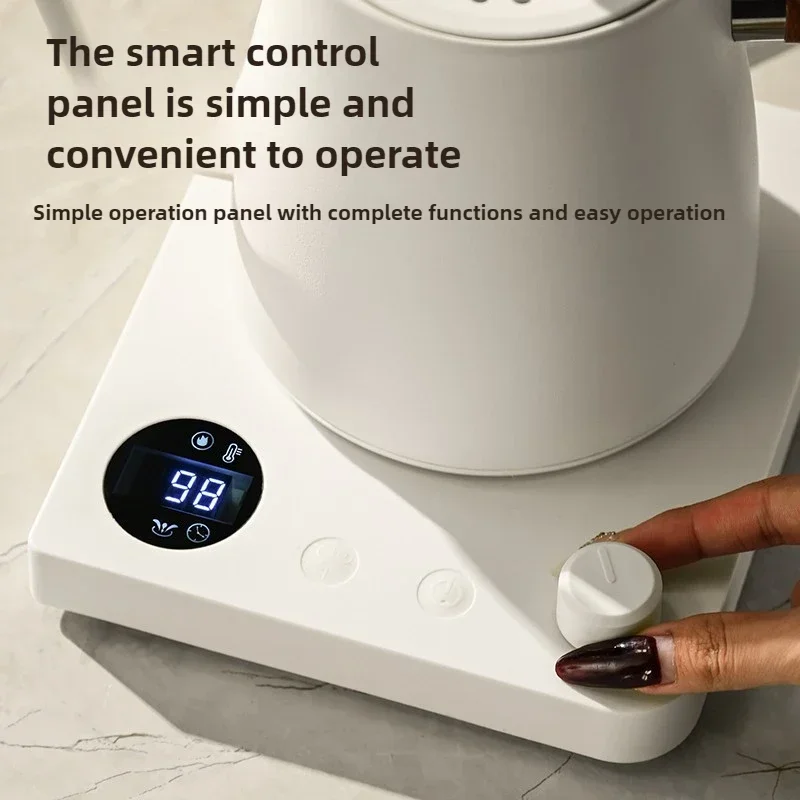 1000W Elektrischer Schwanenhals-Wasserkocher 1000ml 304 Edelstahl Kaffeekanne Intelligente Konstanttemperatur LED-Anzeige für Kaffee und Tee – Detail 6