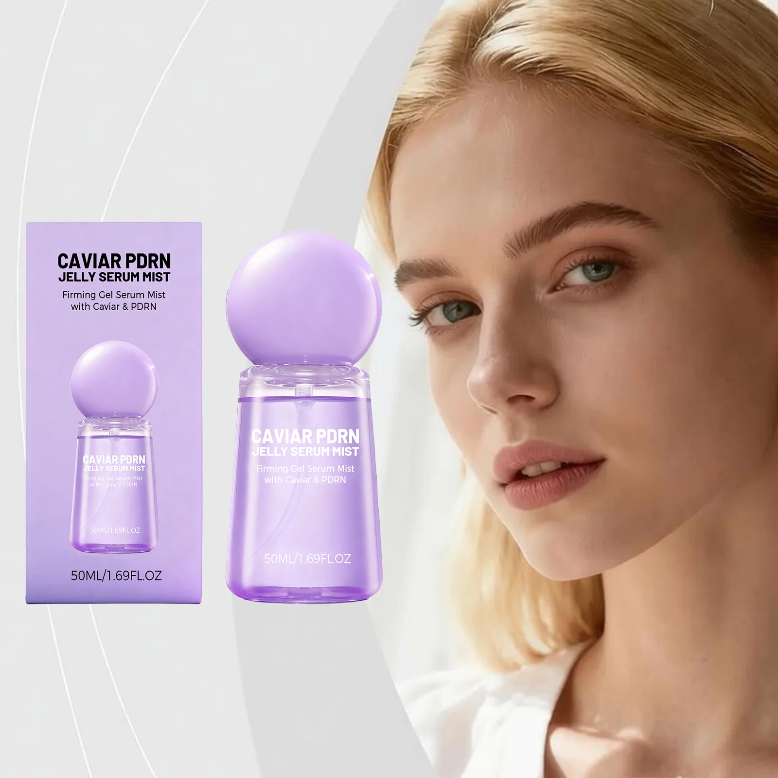 Collagen Peptide Jelly Essence Mist Spray Smooths Moisturize Dry Lines Nourish Hydrating Soft Facial Pores Skin Serum Spray 50ml