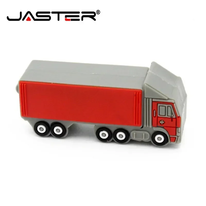 JASTER Cartoon Toy Fire Truck USB Flash Drive Car Toy Usb Flash Drive 8GB 16GB 32GB 64GB 128GB Mini Cartoon Flash Memory Stick