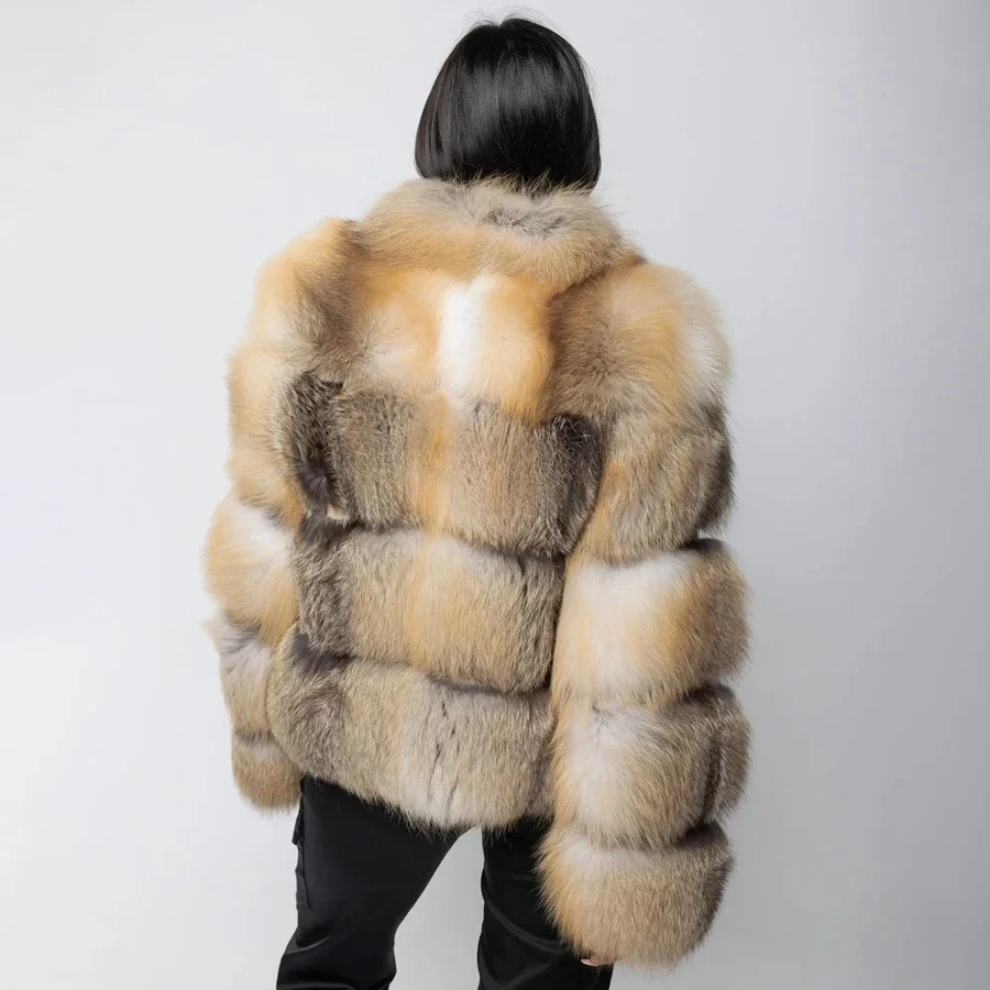 Women\'s Fur Coat Winter Jacket Natural Fox Fur Coat Natural Fur Jackets High Quality Luxury Warm Real Fur Coats